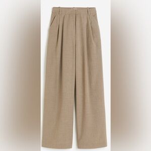H&M Tan Wide-Leg Trousers